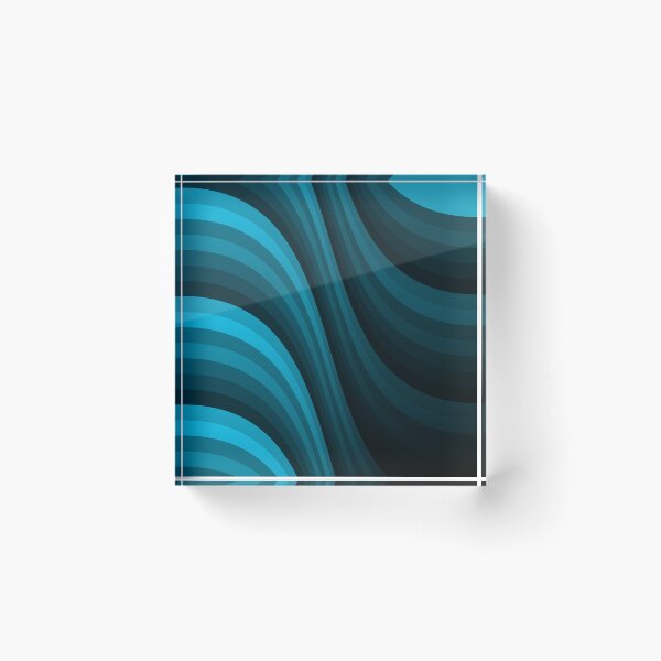 Item preview, Varying Blue Wave Lines Parallel Wavy Strips designed and sold by EvergreenMotifs.