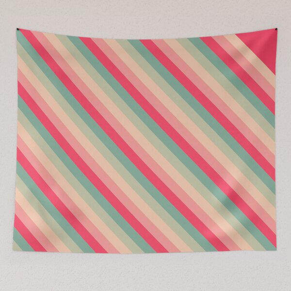 Item preview, Pink Multicolor Varied Striped Lines Candy Color Strips designed and sold by EvergreenMotifs.