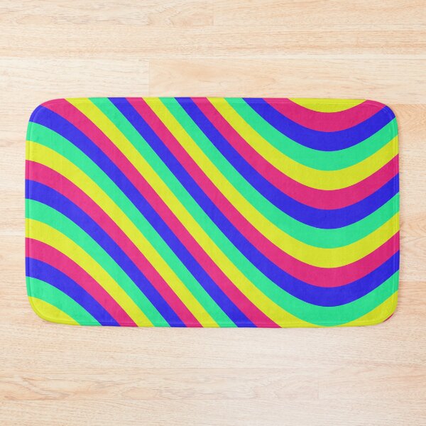 Item preview, Rainbow Colored Varying Wave Lines Parallel Wavy Strips designed and sold by EvergreenMotifs.
