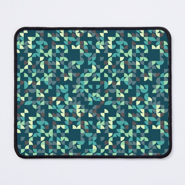 Item preview, Random Multicolor Abstract Symbols Teal Tone With Geometry designed and sold by EvergreenMotifs.