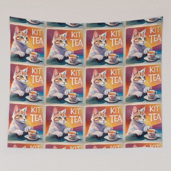 Item preview, Kit - Tea Cat  designed and sold by CatStickershere.