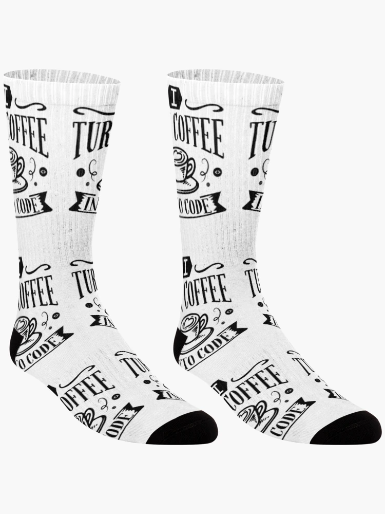 Thumbnail 3 of 5, Socks, Coffee Into Code Software Engineer Coder Funny Programming designed and sold by farhanhafeez.