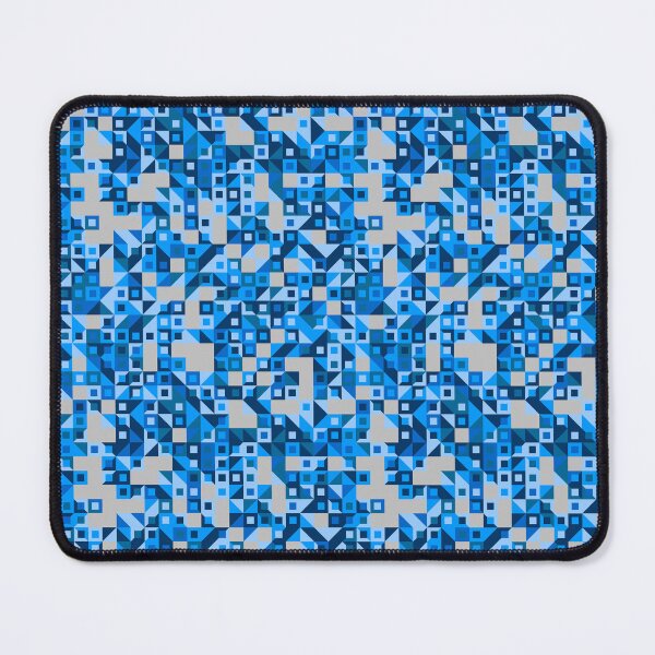 Item preview, Blue Multicolor Square Tile Geometry Grey Background designed and sold by EvergreenMotifs.