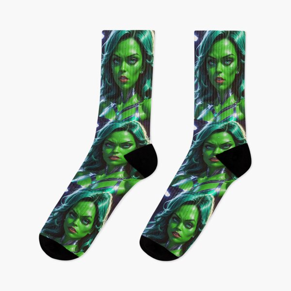 Item preview, Green Mutant Alien Superhero Girl designed and sold by TheArtOfPat.