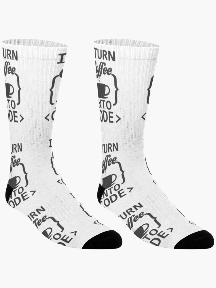 Thumbnail 3 of 5, Socks, Coffee Into Code Software Engineer Coder Funny Programming designed and sold by farhanhafeez.