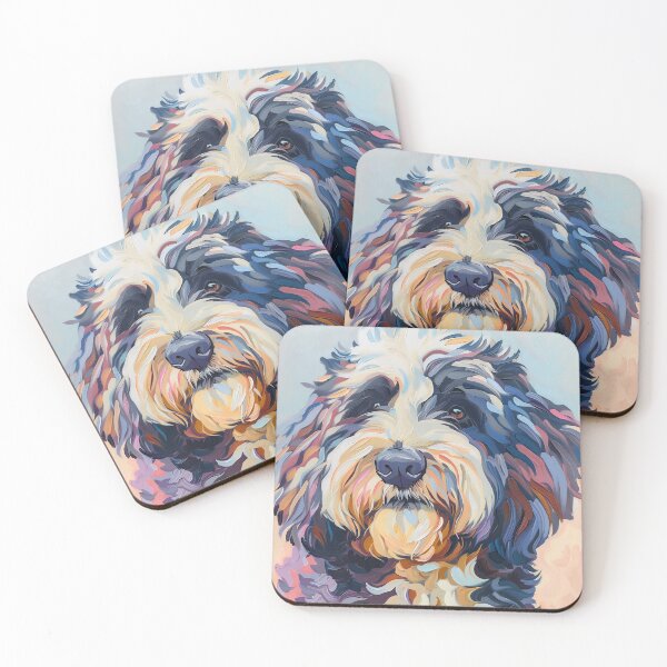 Item preview, Bernedoodle Dog in Modern Pastel Colors designed and sold by RiverwoodGiftCo.