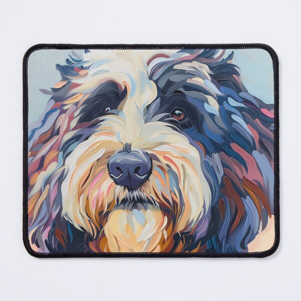 Item preview, Bernedoodle Dog in Modern Pastel Colors designed and sold by RiverwoodGiftCo.