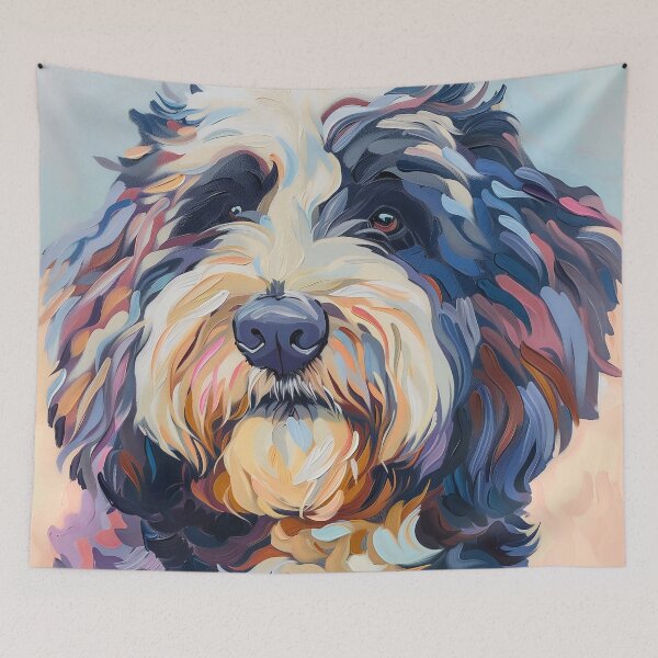 Item preview, Bernedoodle Dog in Modern Pastel Colors designed and sold by RiverwoodGiftCo.