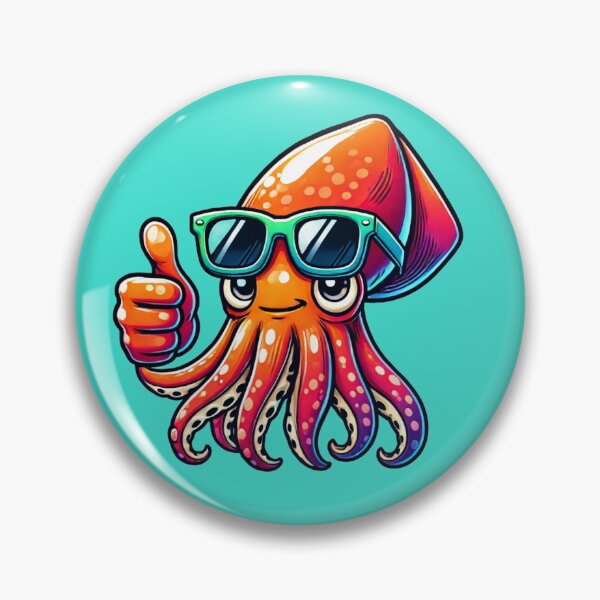 Item preview, Cool Cartoon Squid with Sunglasses - Fun Beach Vibes designed and sold by Marvvinekk.