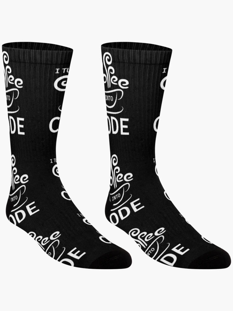 Thumbnail 3 of 5, Socks, Coffee Into Code Software Engineer Coder Funny Programming designed and sold by farhanhafeez.