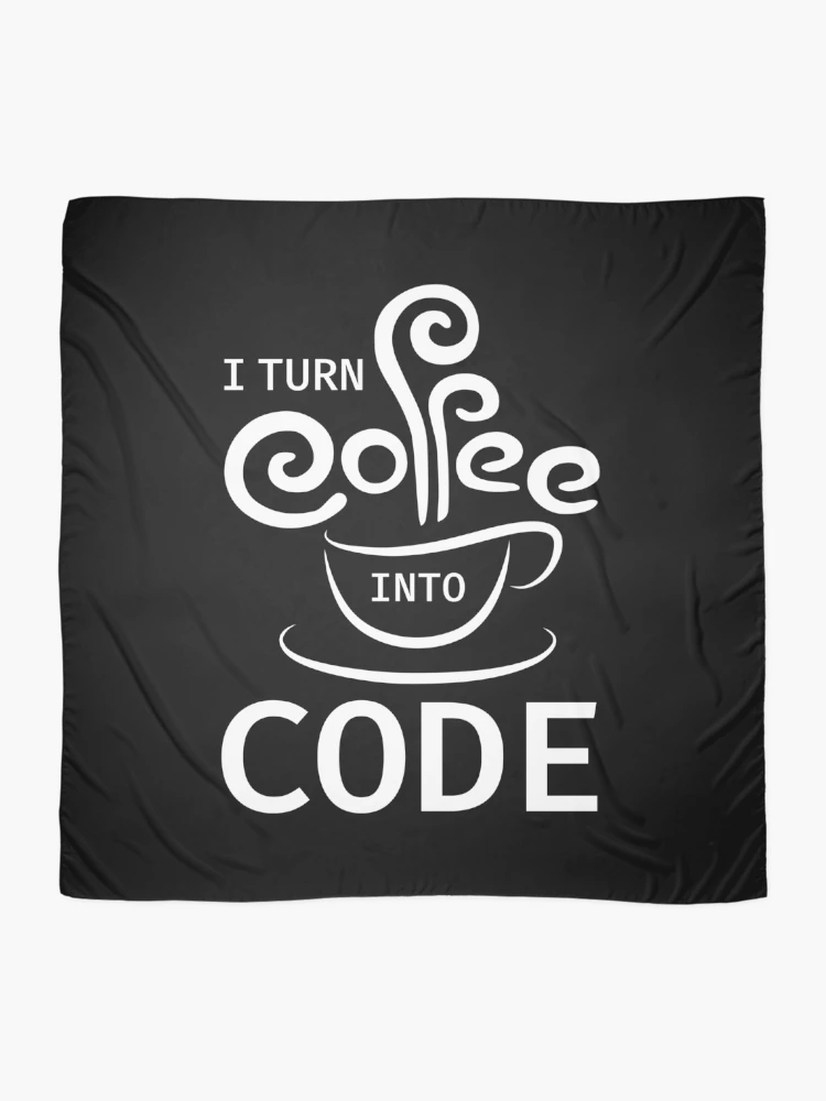 Thumbnail 2 of 3, Scarf, Coffee Into Code Software Engineer Coder Funny Programming designed and sold by farhanhafeez.
