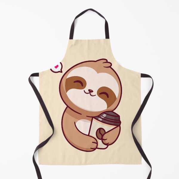 Item preview, Cute Sloth Hugging Coffee: Adorable Cartoon Vector Icon" designed and sold by hjian8219.