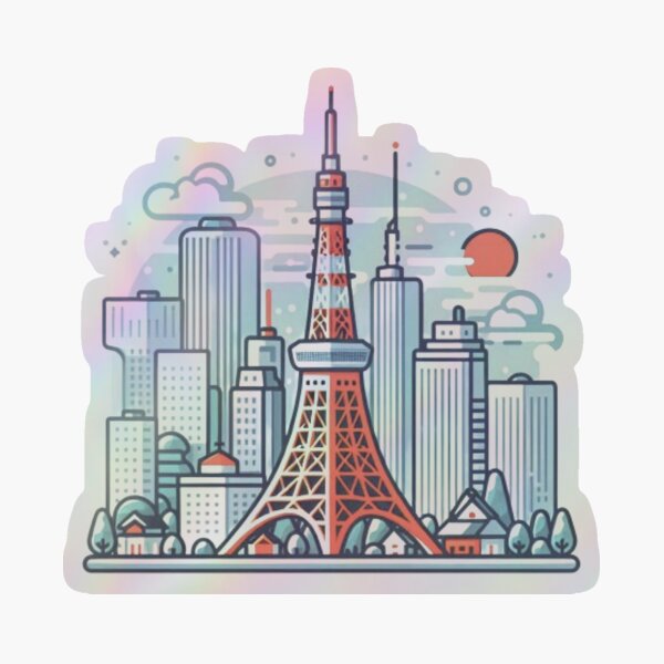 Item preview, Tokyo Tower designed and sold by FLATVAC STICKER.
