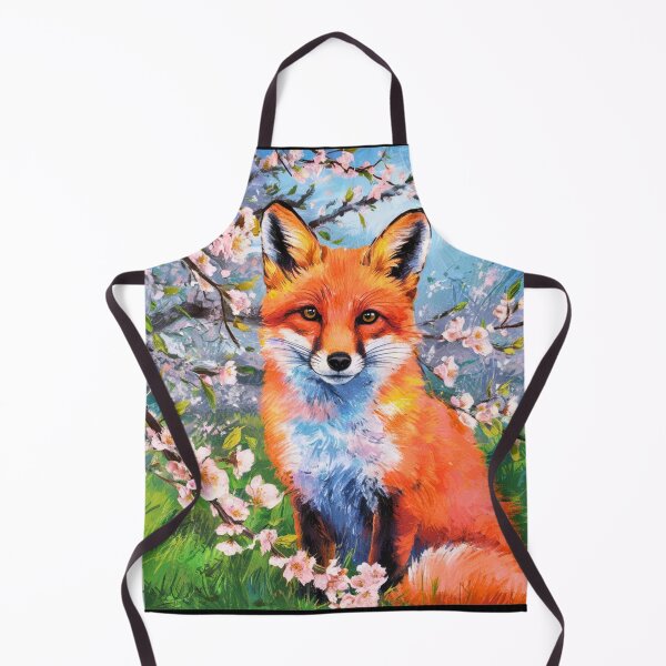 Artikelvorschau, Fuchs-Porträt. Kirschblüte, Blumenfuchs, Vintage-Fuchs, Fuchs-Malerei, Paul Cezanne-Stil entworfen und verkauft von FoxVibes.