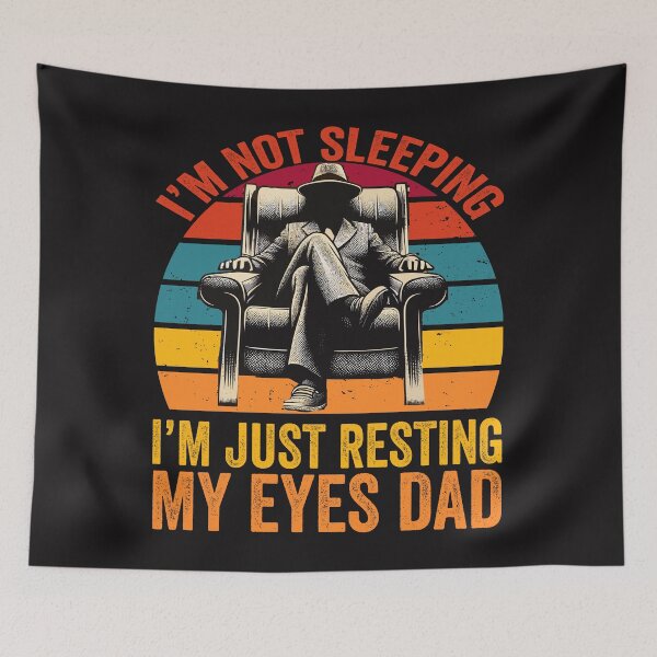 Item preview, of Sleeping Resting Eyes Funny Dad Jokes father's day designed and sold by BOUCHERIT amine.