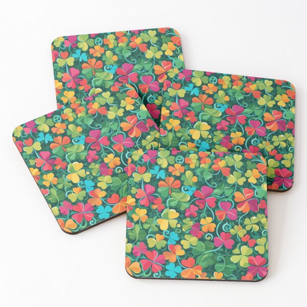 Item preview, Abstract Colorful Clover Vines Pattern designed and sold by calibrit.