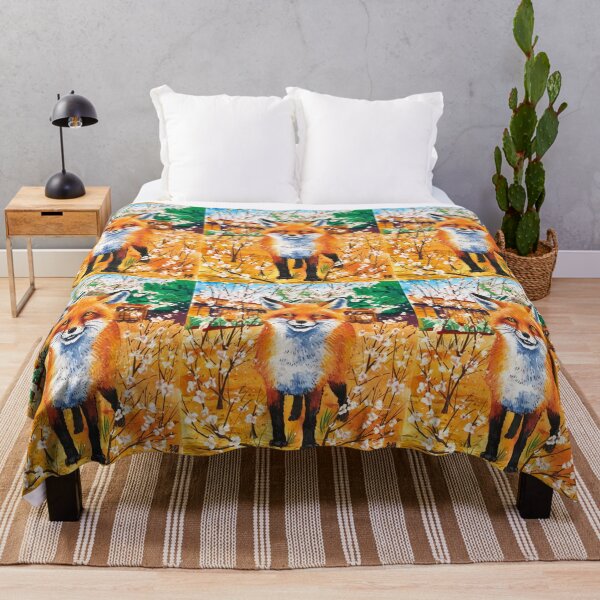 Artikelvorschau, Fuchs-Porträt. Kirschblüte, Blumenfuchs, Vintage-Fuchs, Fuchs-Malerei, Paul Cezanne-Stil entworfen und verkauft von FoxVibes.