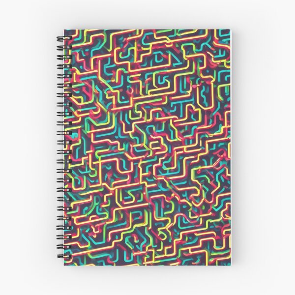 Item preview, Abstract Colorful Neon Lights Maze designed and sold by calibrit.