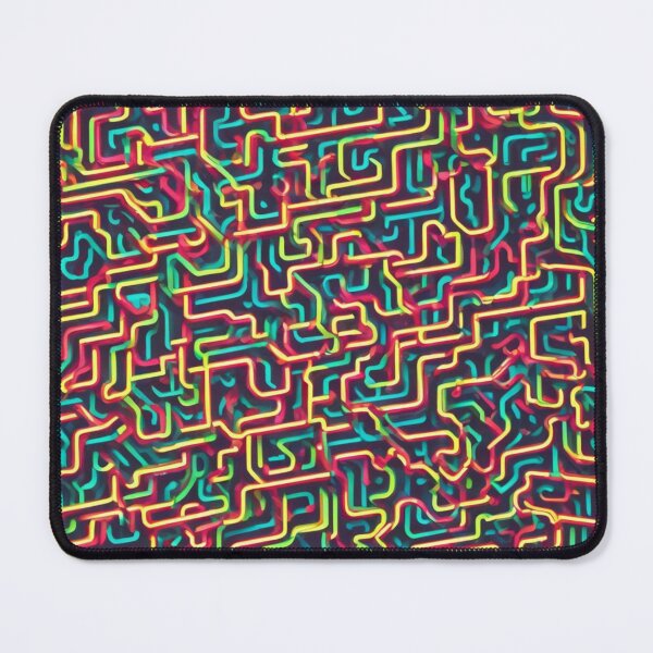 Item preview, Abstract Colorful Neon Lights Maze designed and sold by calibrit.