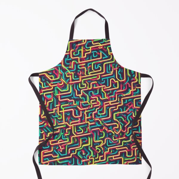 Item preview, Abstract Colorful Neon Lights Maze designed and sold by calibrit.