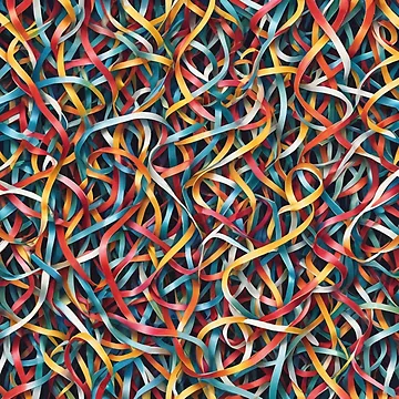 Artwork thumbnail, Abstract Colorful Ribbon Pattern by calibrit