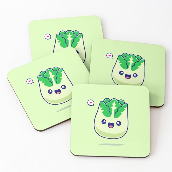 Item preview, Cute Green Mustard Lettuce Smile Cartoon Vector Icon Illustration Food Nature Isolated Flat Vector designed and sold by hjian8219.