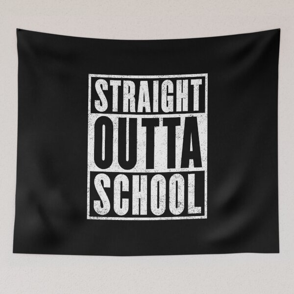 Item preview, Straight Outta School (Distressed Version) designed and sold by Cat Lady Designs.