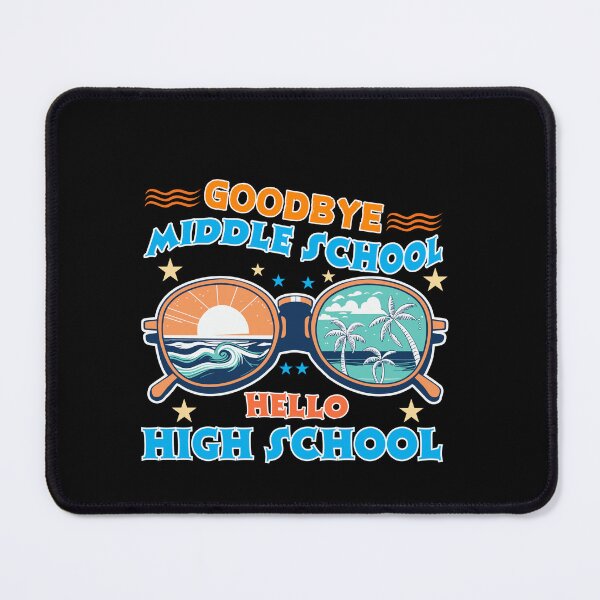 Item preview, Good Bye Middle School Hello High School Typographic Back To School Design designed and sold by Raise2Shine.