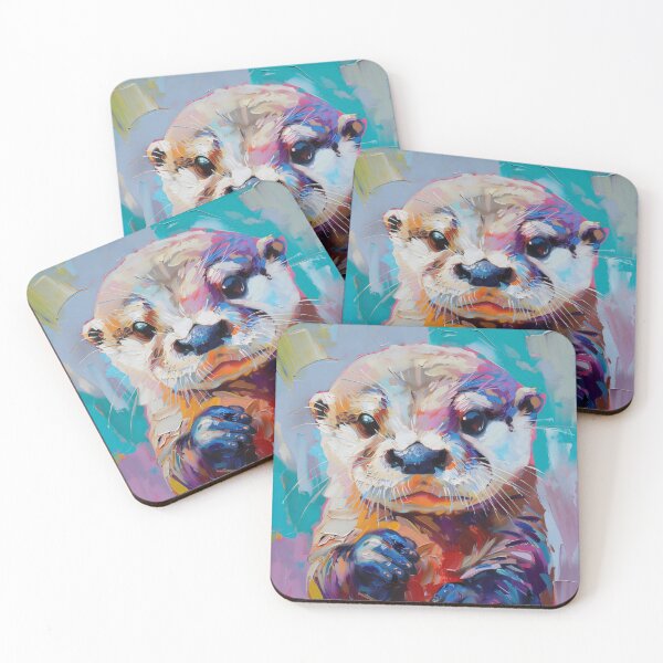 Item preview, Cute Otter Pup in Bright Modern Colors designed and sold by RiverwoodGiftCo.