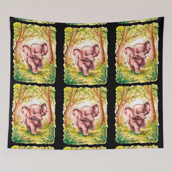 Item preview, Cute Elephant. Little elephant, colorful elephant, elephant drawing designed and sold by ElephantVibes.