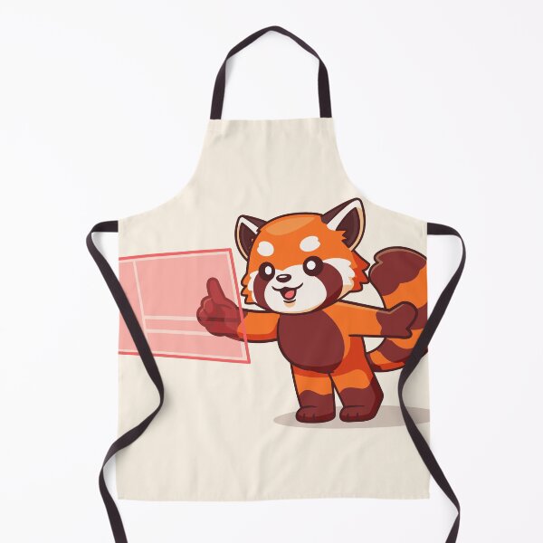 Item preview, Cute Red Panda Touching Digital Screen Hologram: Tech-Savvy Cartoon Vector Icon designed and sold by hjian8219.