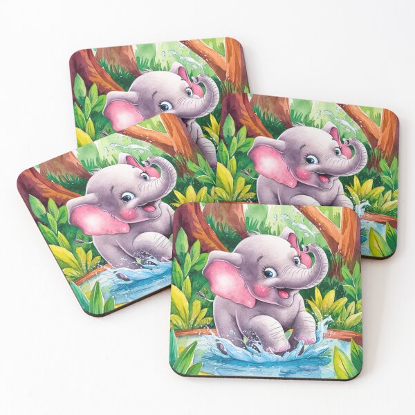 Item preview, Cute Elephant. Little elephant, colorful elephant, elephant drawing designed and sold by ElephantVibes.