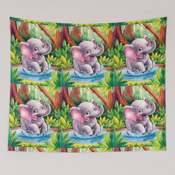 Item preview, Cute Elephant. Little elephant, colorful elephant, elephant drawing designed and sold by ElephantVibes.
