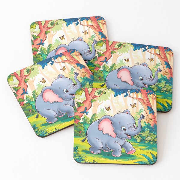 Item preview, Cute Elephant. Little elephant, colorful elephant, elephant drawing designed and sold by ElephantVibes.