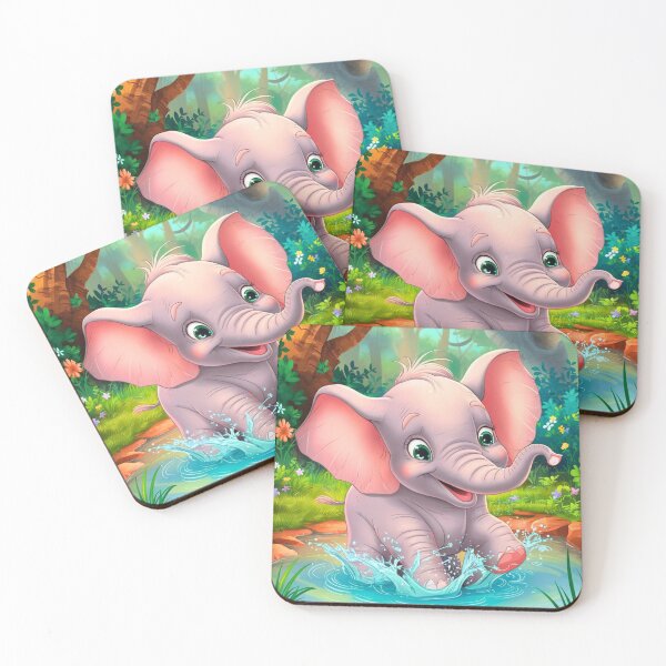 Item preview, Cute Elephant. Little elephant, colorful elephant, elephant drawing designed and sold by ElephantVibes.