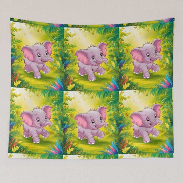 Item preview, Cute Elephant. Little elephant, colorful elephant, elephant drawing designed and sold by ElephantVibes.