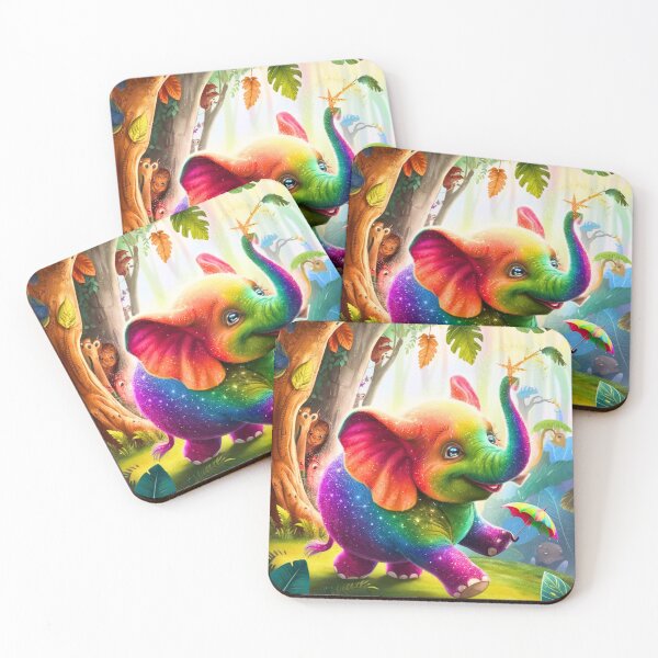 Item preview, Cute Elephant. Little elephant, colorful elephant, elephant drawing designed and sold by ElephantVibes.