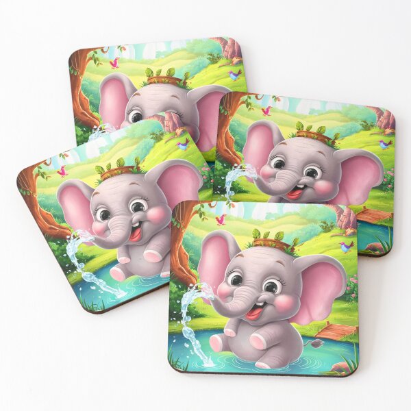 Item preview, Cute Elephant. Little elephant, colorful elephant, elephant drawing designed and sold by ElephantVibes.