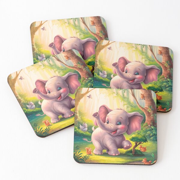 Item preview, Cute Elephant. Little elephant, colorful elephant, elephant drawing designed and sold by ElephantVibes.