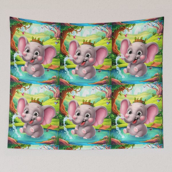 Item preview, Cute Elephant. Little elephant, colorful elephant, elephant drawing designed and sold by ElephantVibes.