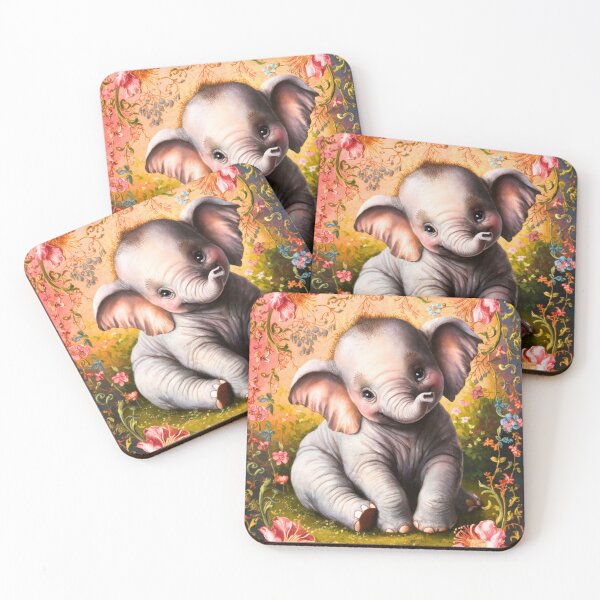 Item preview, Cute Elephant. Little elephant, colorful elephant, elephant drawing designed and sold by ElephantVibes.