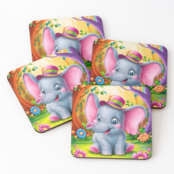Item preview, Cute Elephant. Little elephant, colorful elephant, elephant drawing designed and sold by ElephantVibes.