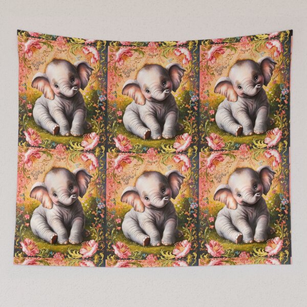 Item preview, Cute Elephant. Little elephant, colorful elephant, elephant drawing designed and sold by ElephantVibes.