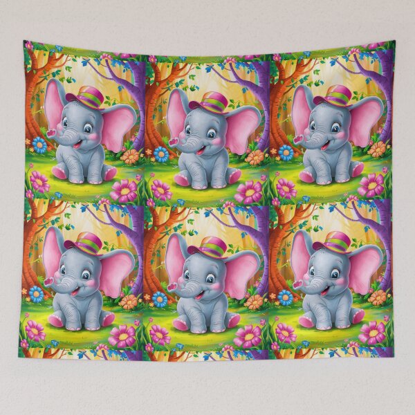 Item preview, Cute Elephant. Little elephant, colorful elephant, elephant drawing designed and sold by ElephantVibes.