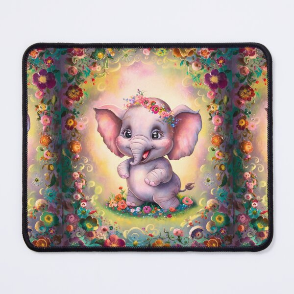 Item preview, Cute Elephant. Little elephant, colorful elephant, elephant drawing designed and sold by ElephantVibes.