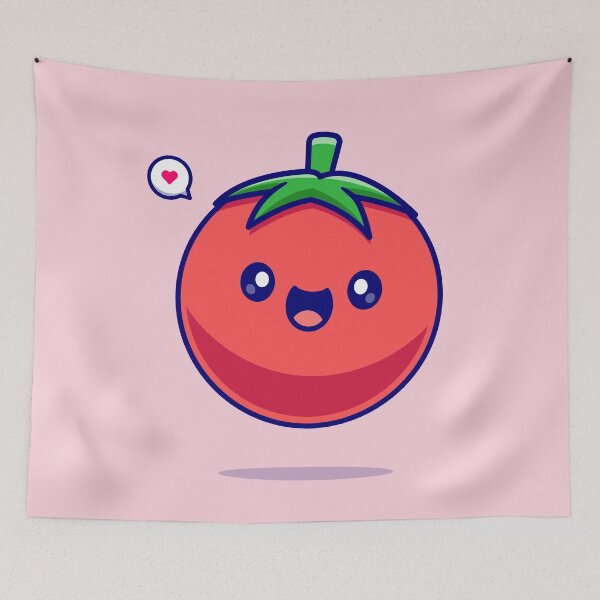 Item preview, Cute Tomato Smile: Adorable Cartoon Vector Icon designed and sold by hjian8219.