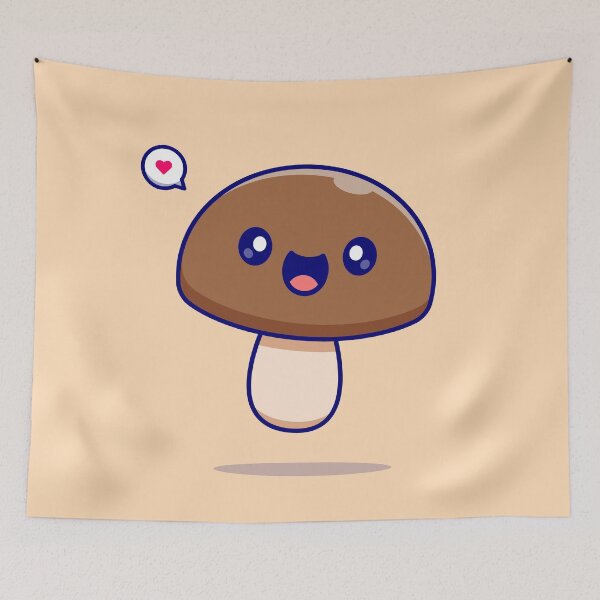 Item preview, Cute Mushroom Vegetable: Adorable Cartoon Vector Icon designed and sold by hjian8219.