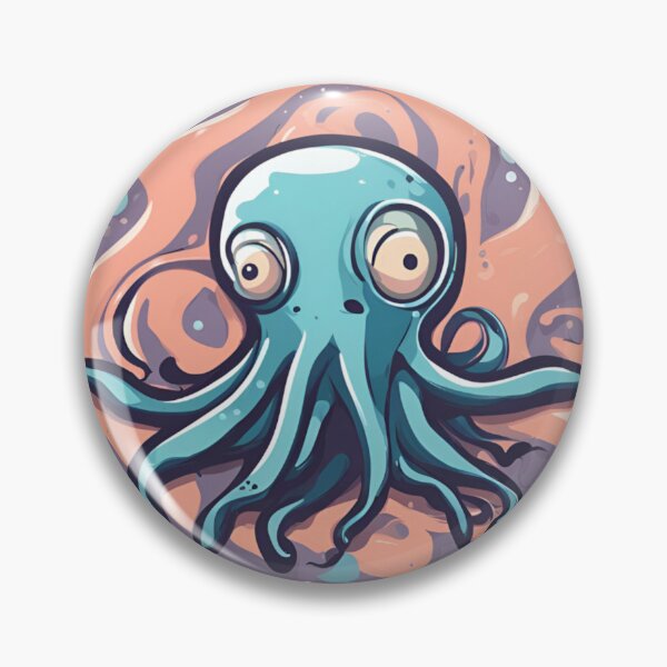 Item preview, Mysterious Cartoon Squid - Whimsical Ocean Creature Design designed and sold by Marvvinekk.
