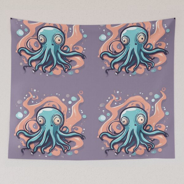 Item preview, Mysterious Cartoon Squid - Whimsical Ocean Creature Design designed and sold by Marvvinekk.