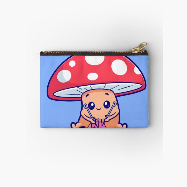 Item preview, Cute Mushroom Knitting Fabric: Adorable Cartoon Vector Icon designed and sold by hjian8219.